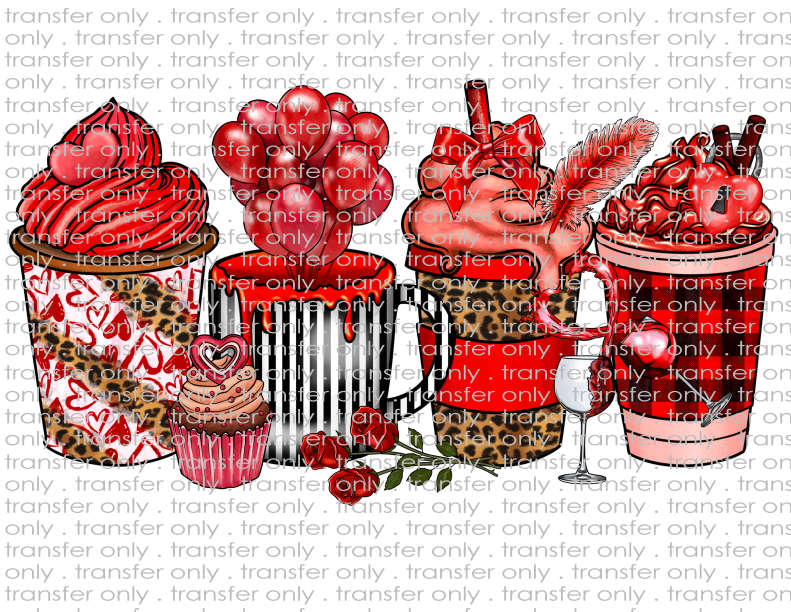 Valentine's Coffees - Waterslide, Sublimation Transfers