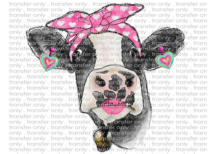 Valentine's Love Cow - Waterslide, Sublimation Transfers