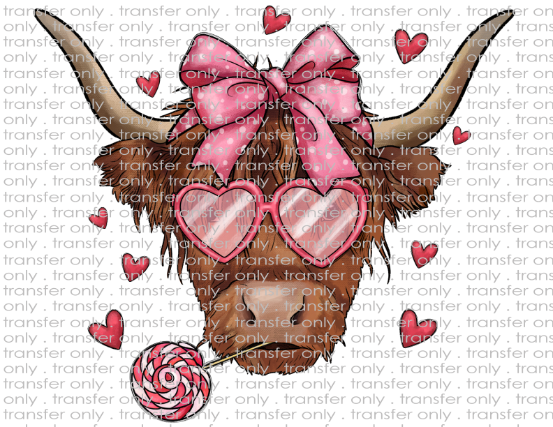 Valentine Cow - Waterslide, Sublimation Transfers