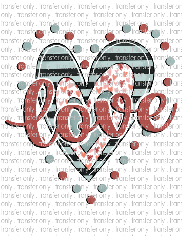 Heart - Waterslide, Sublimation Transfers