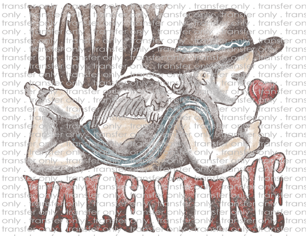 Howdy Valentine - Waterslide, Sublimation Transfers