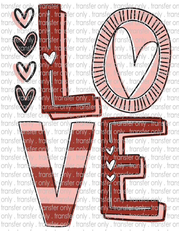 LOVE - Waterslide, Sublimation Transfers