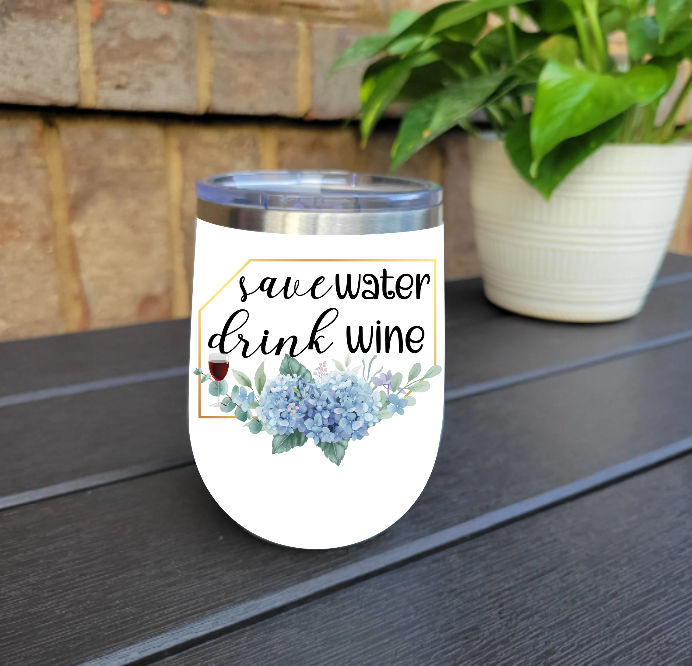Save Water, Drink Wine -  UV DTF Decal