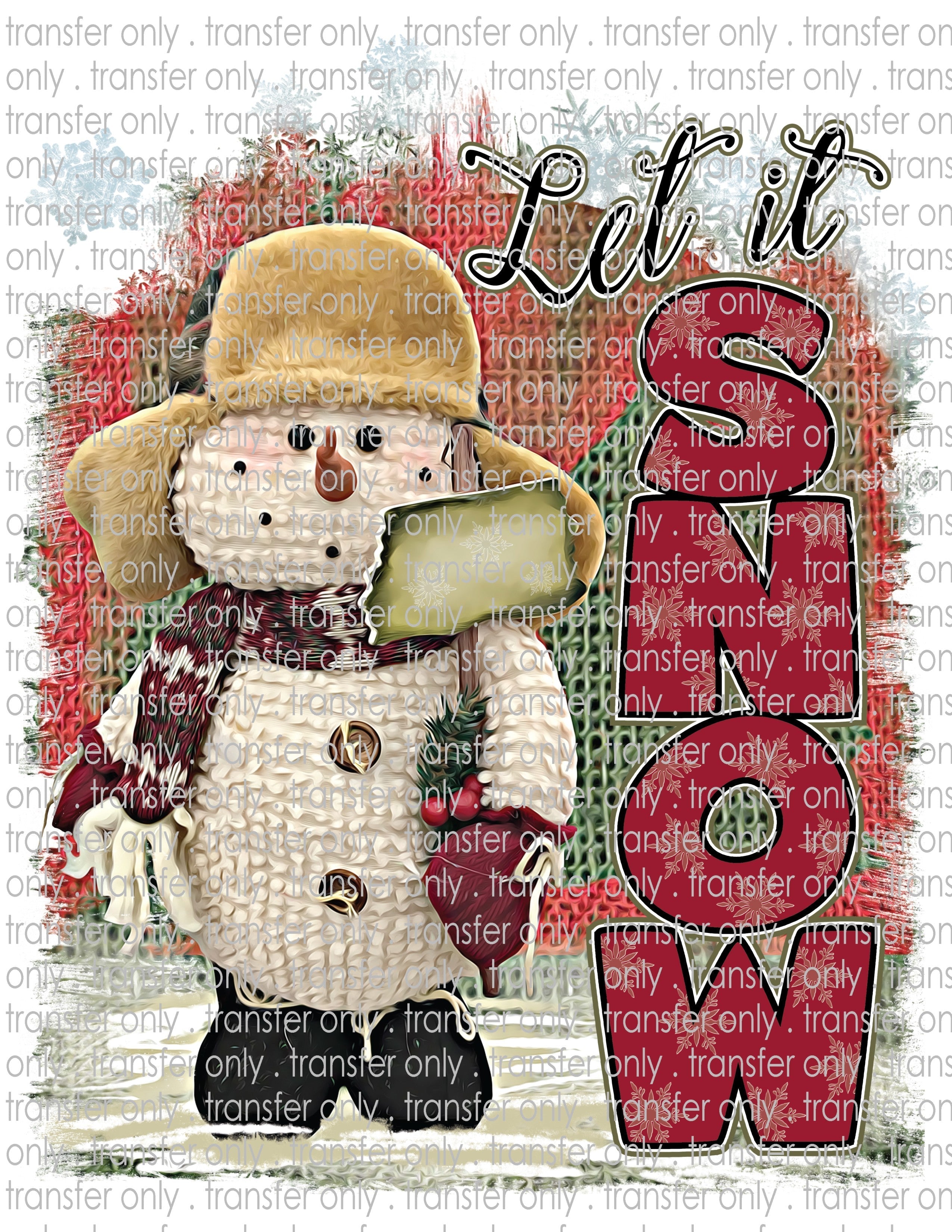 Snowman - Waterslide, Sublimation Transfers