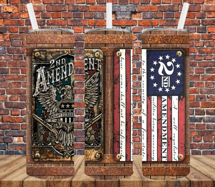 2nd Amendment - Tumbler Wrap Sublimation Transfers