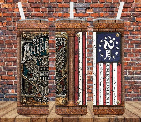 2nd Amendment - Tumbler Wrap Sublimation Transfers