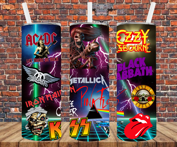 80s Music - Tumbler Wrap - Sublimation Transfers