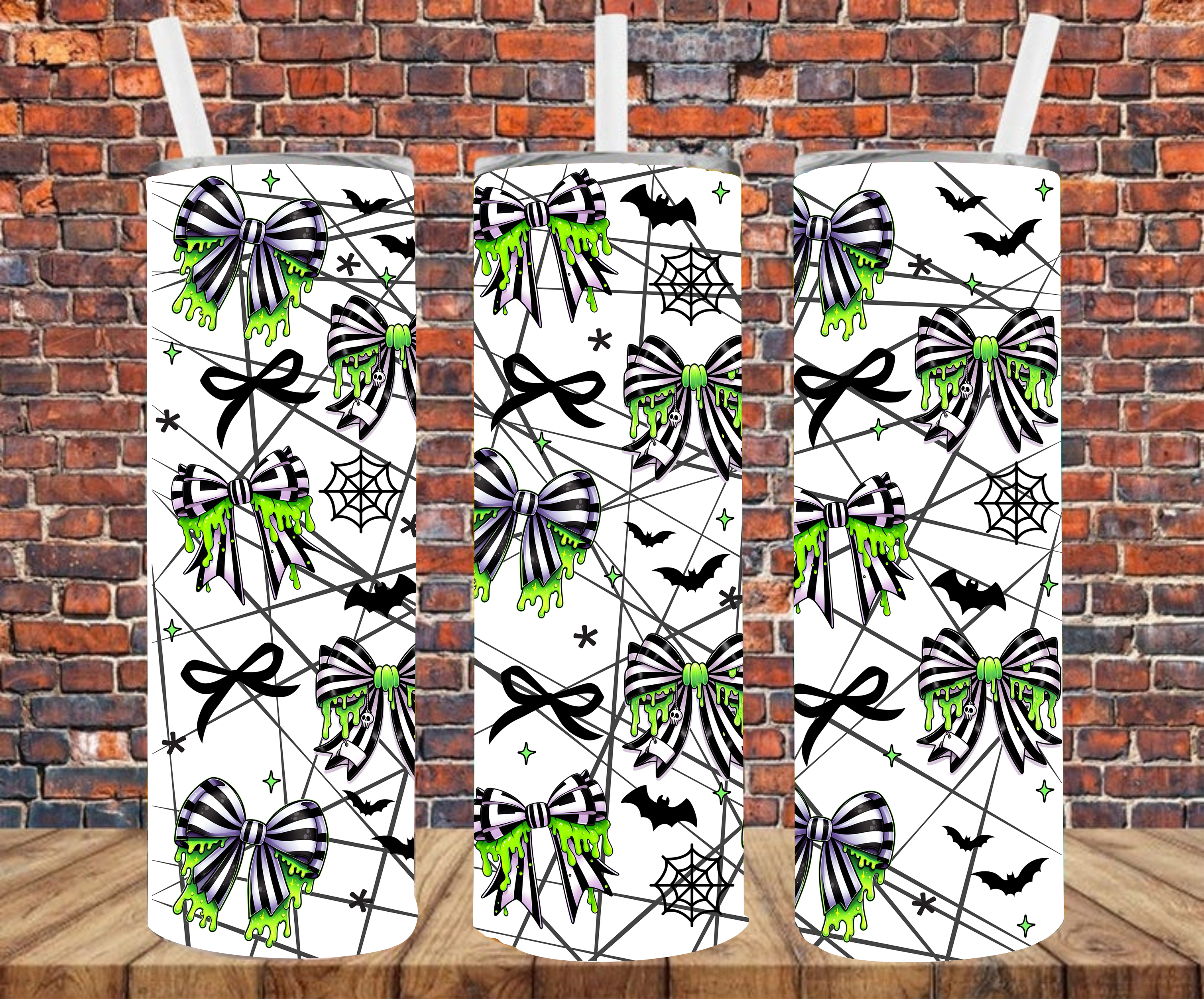 Beetlejuice Themed Bows - Tumbler Wrap - Sublimation Transfers