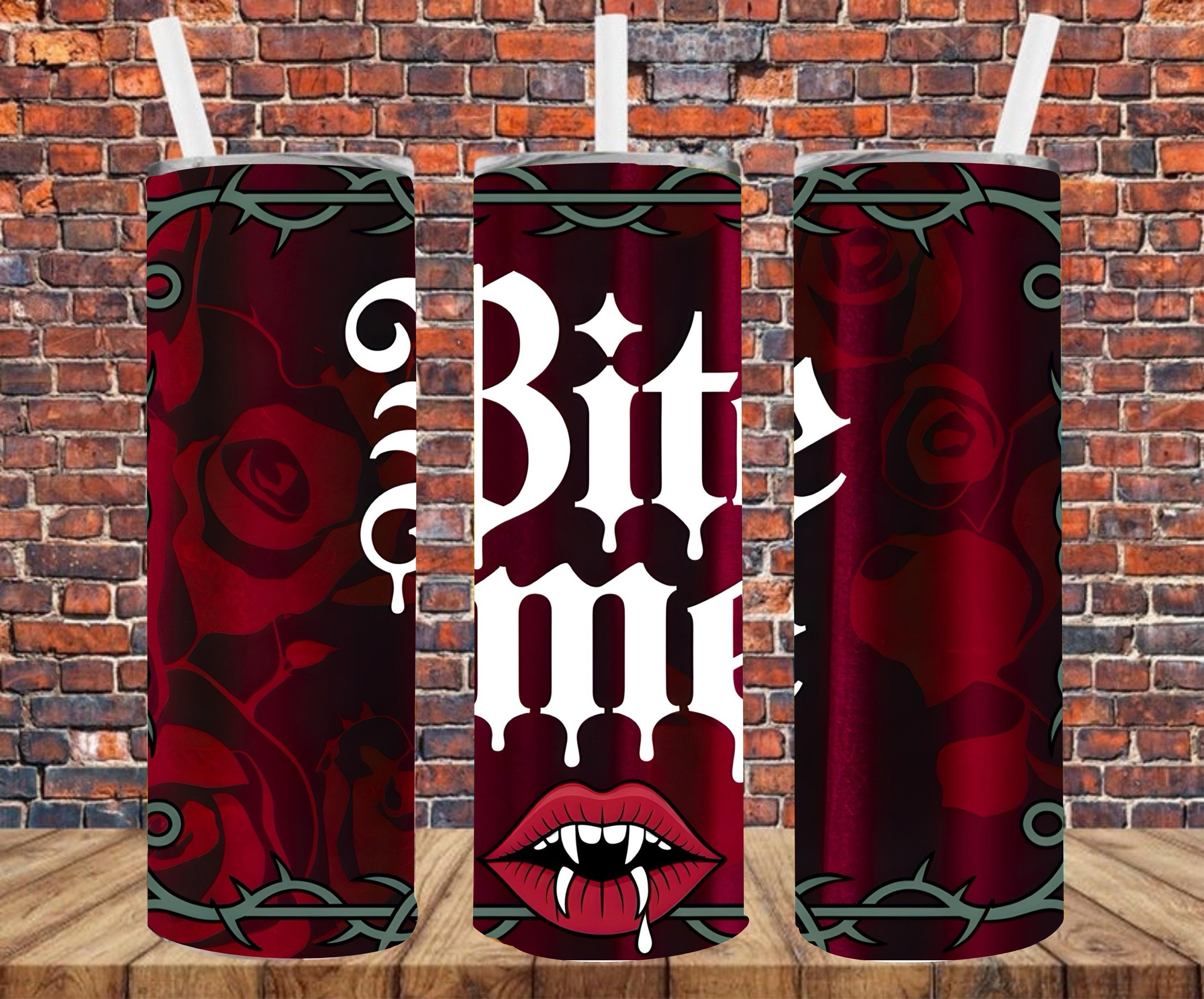 Bite Me - Tumbler Wrap - Sublimation Transfers