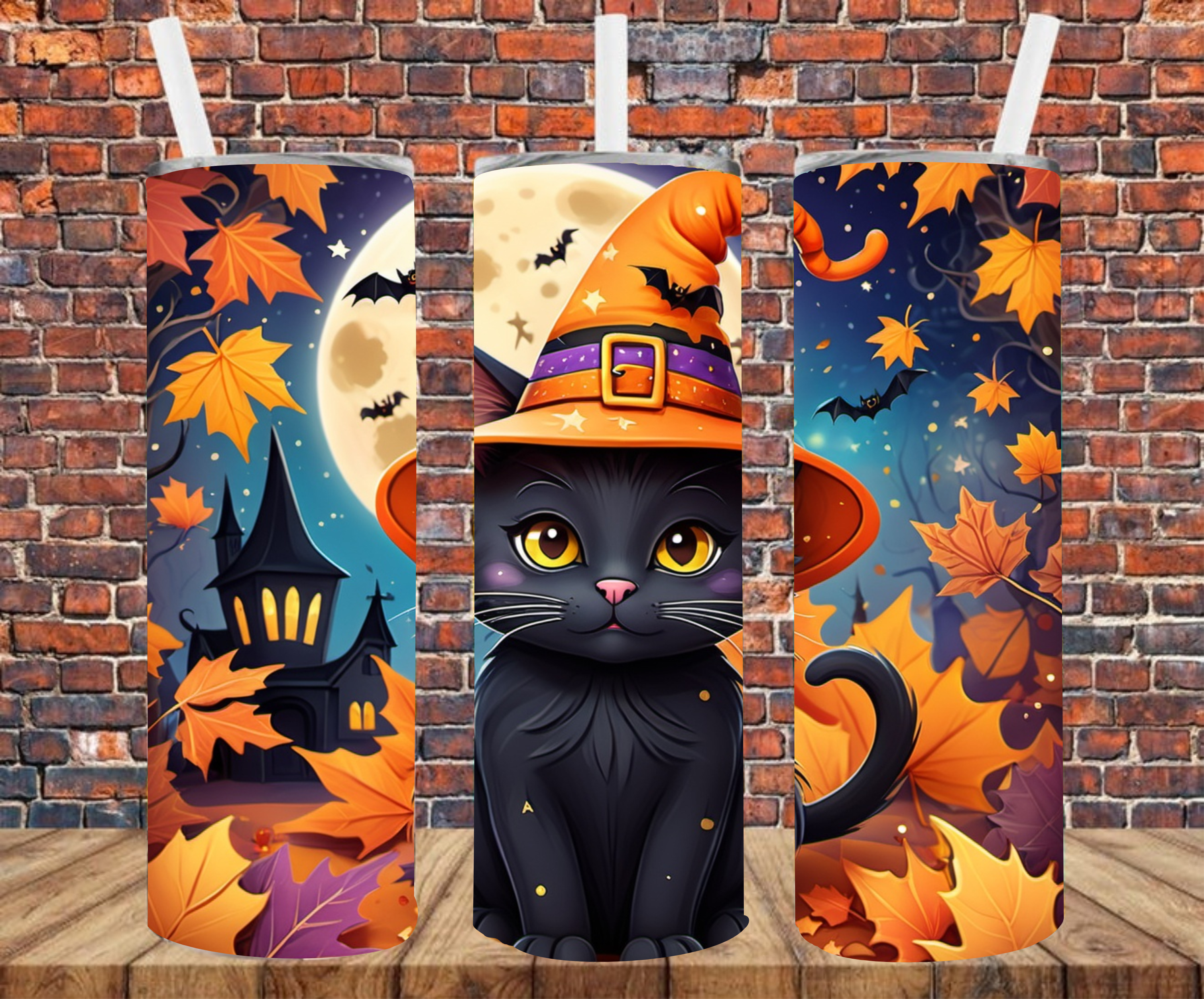 Halloween Cat - Tumbler Wrap - Sublimation Transfers