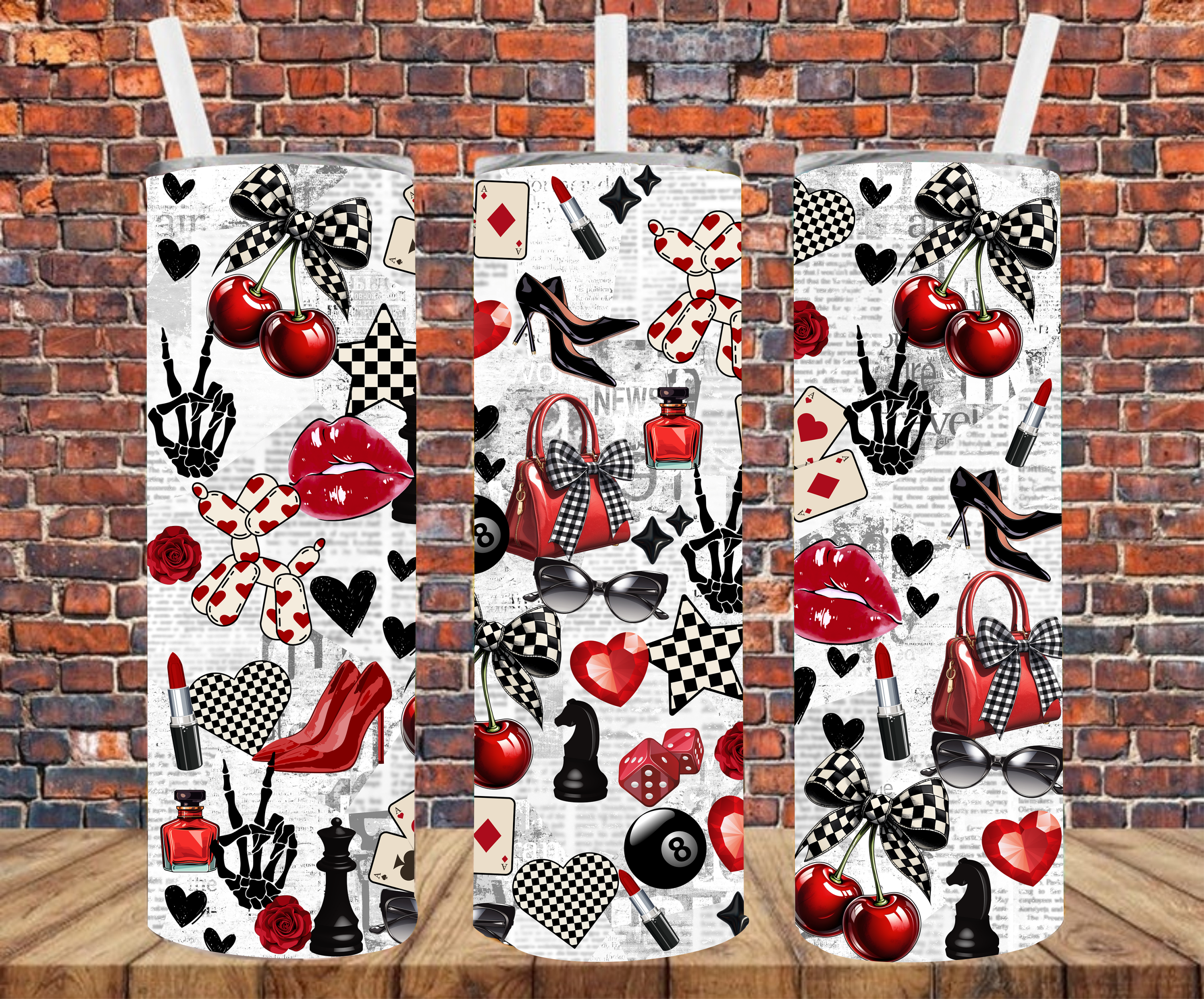 Gambling, Lucky Chances - Tumbler Wrap - Sublimation Transfers