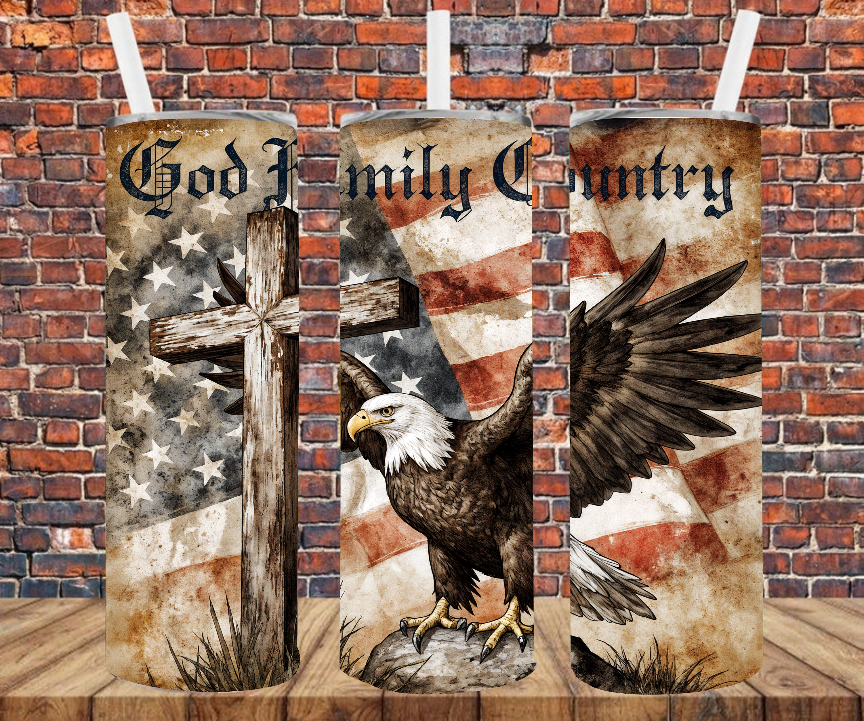 God Family Country - Tumbler Wrap - Sublimation Transfers