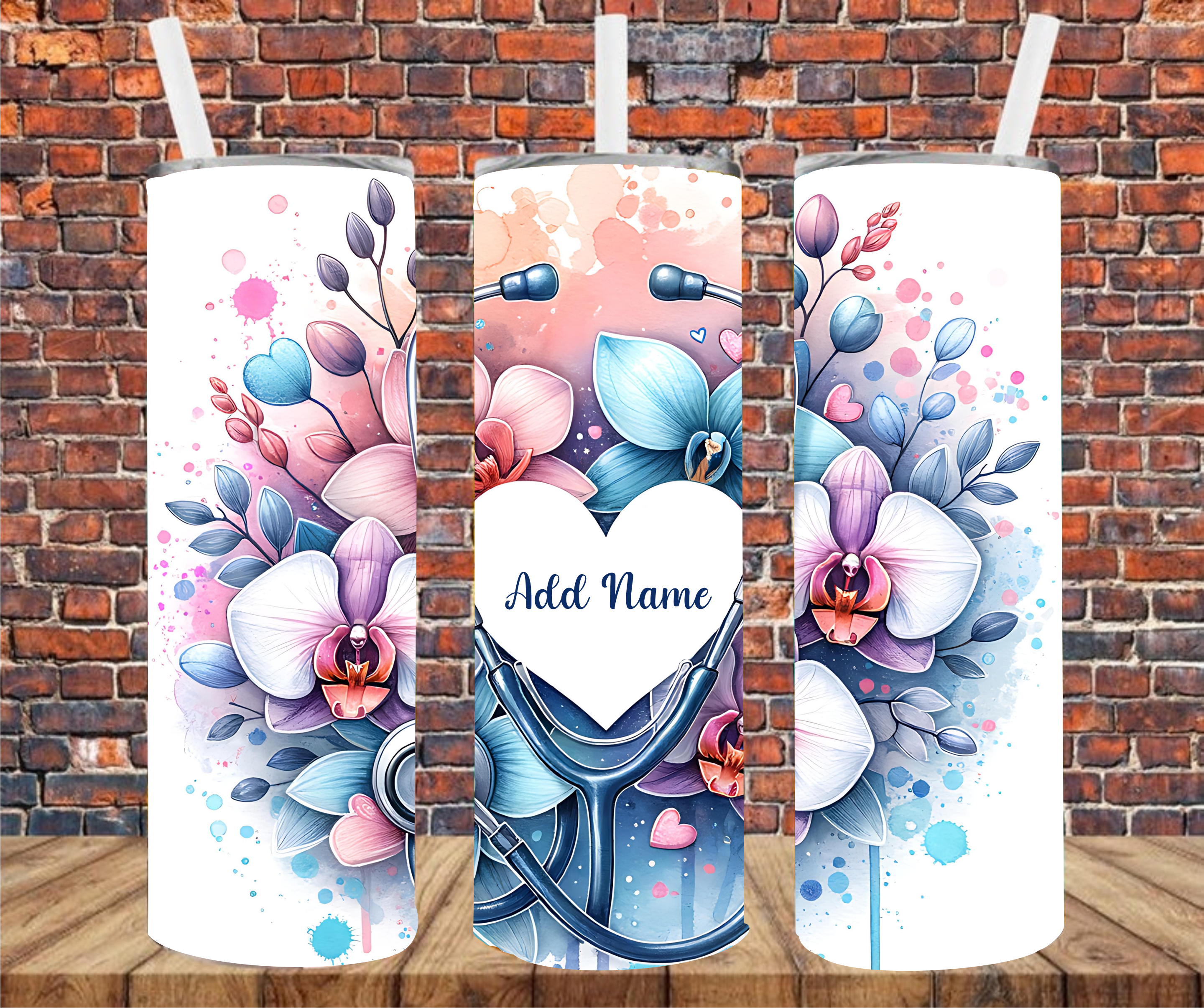 Healthcare - Add Name - Tumbler Wrap - Sublimation Transfers