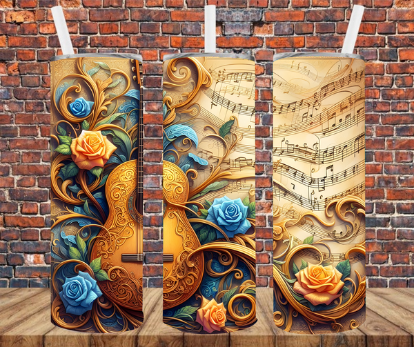 Acoustic Guitar - Sublimation Tumbler Wrap