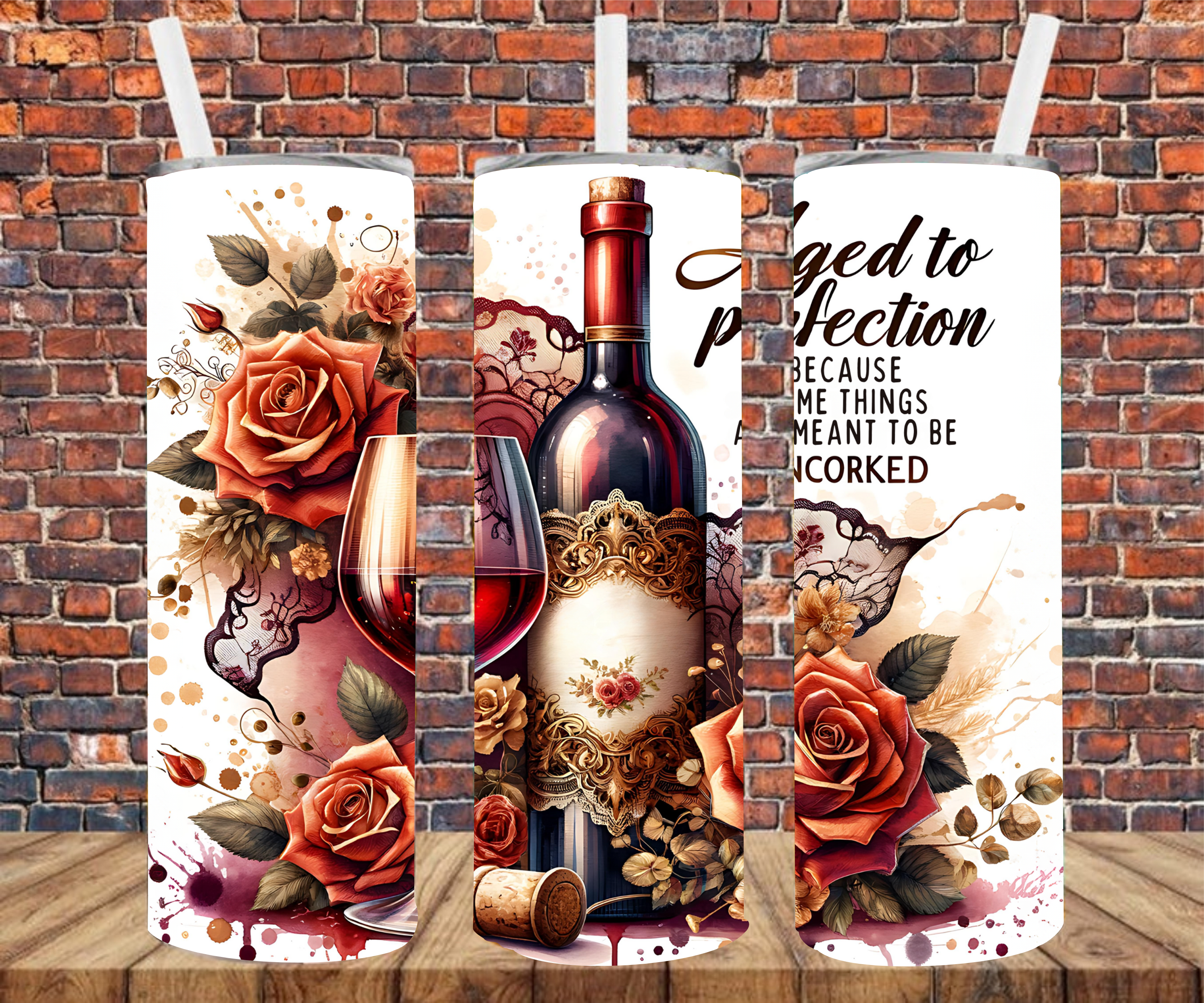 Aged To Perfection - Tumbler Wrap - Sublimation Transfers
