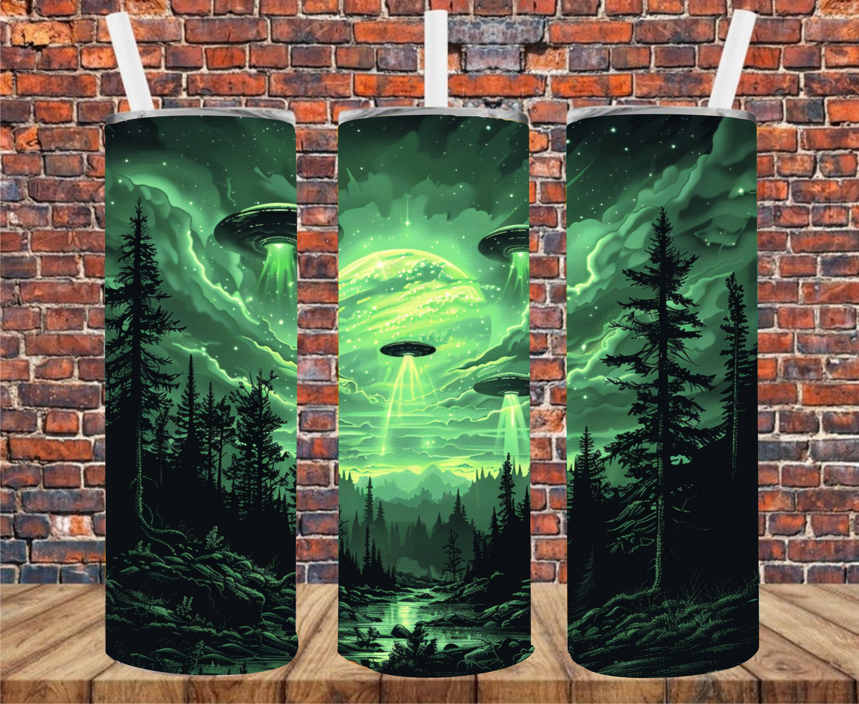 Alien Invasion - Tumbler Wrap - Sublimation Transfers