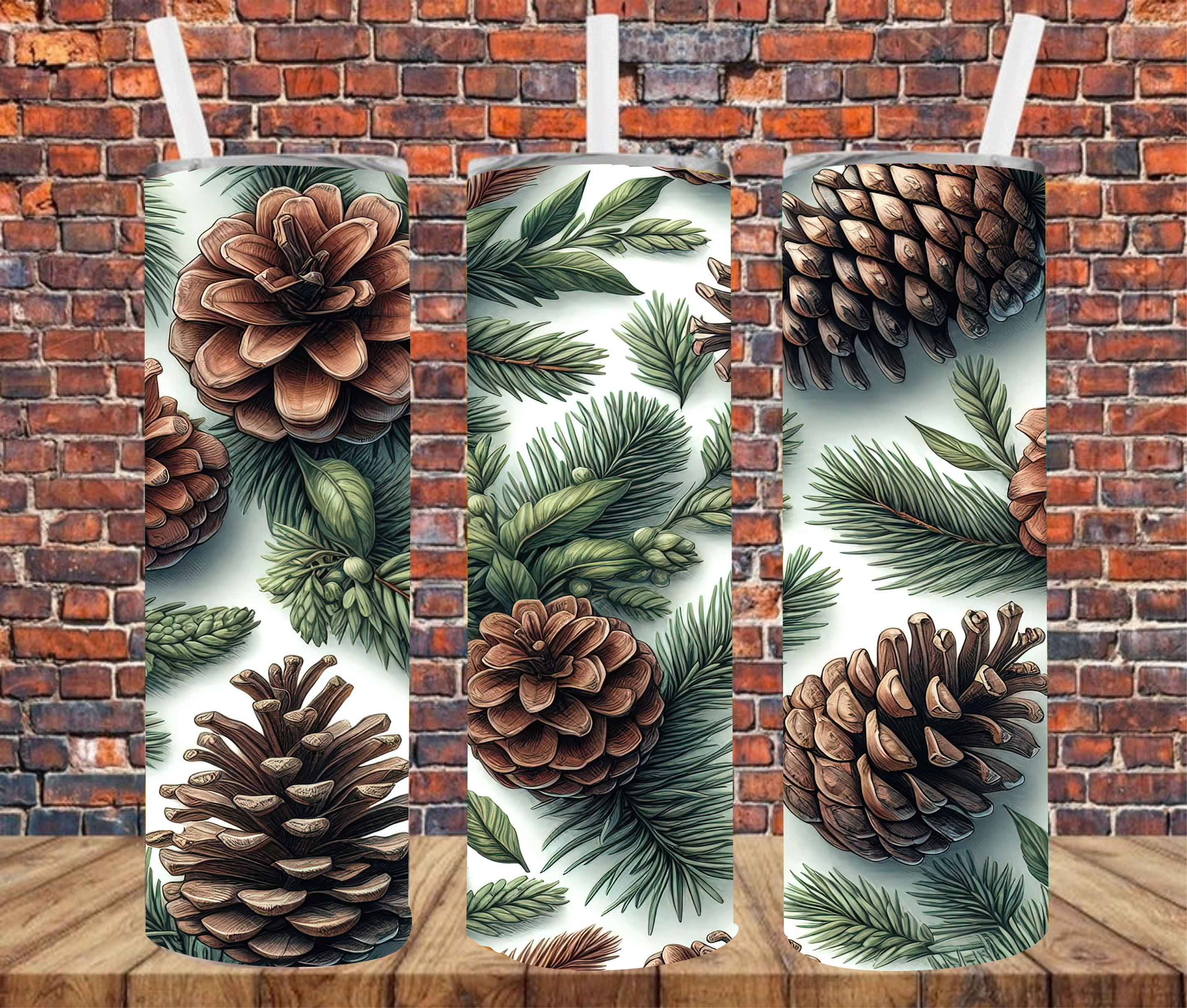 Pinecones - Tumbler Wrap - Sublimation Transfer