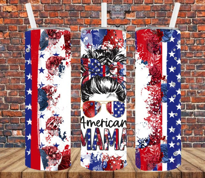 American Mama - Tumbler Wrap Sublimation Transfers