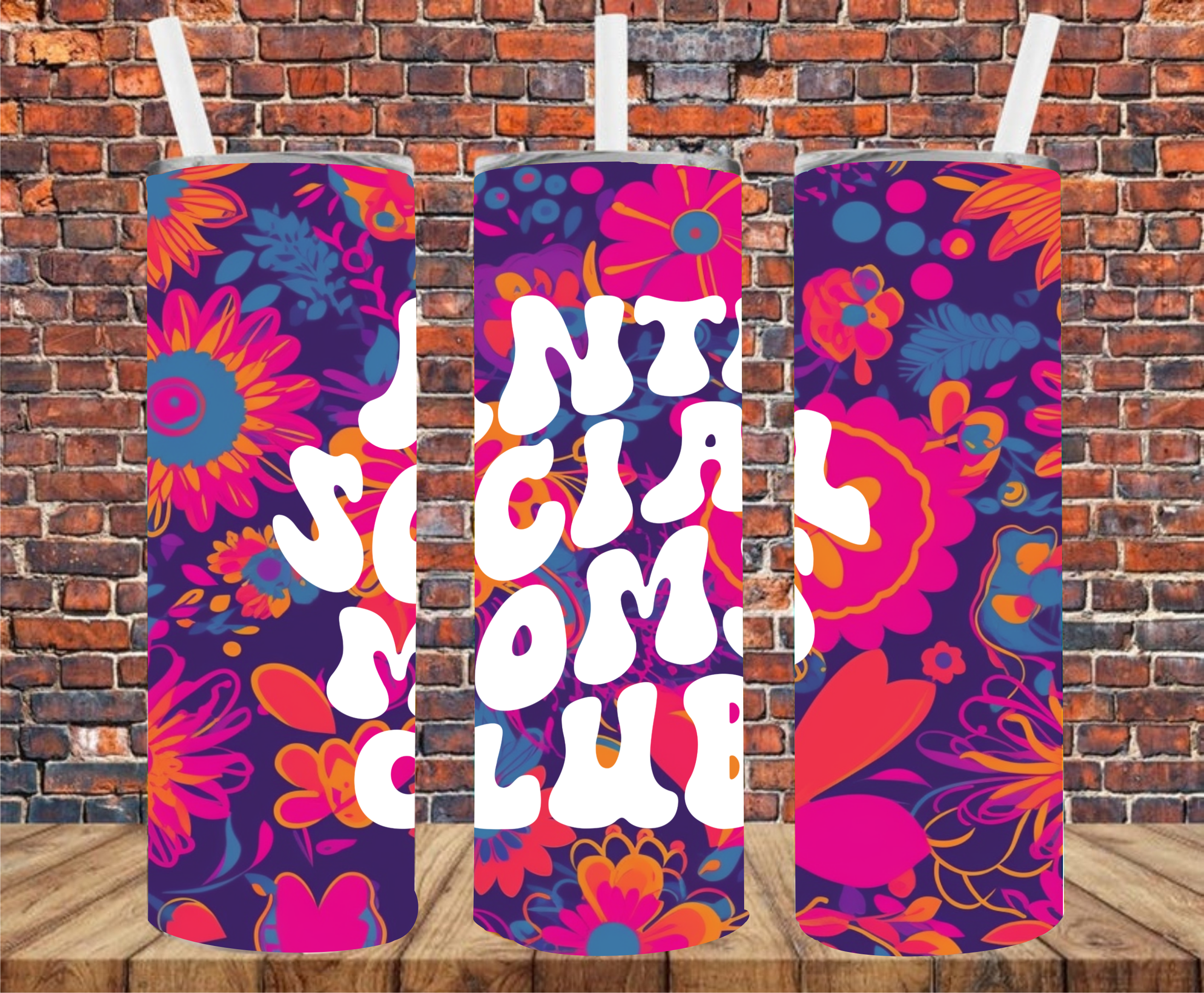 Anti Social Mom's Club - Tumbler Wrap - Sublimation Transfer