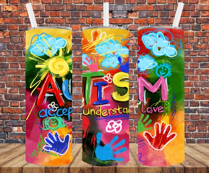 Autism - Tumbler Wrap - Sublimation Transfers