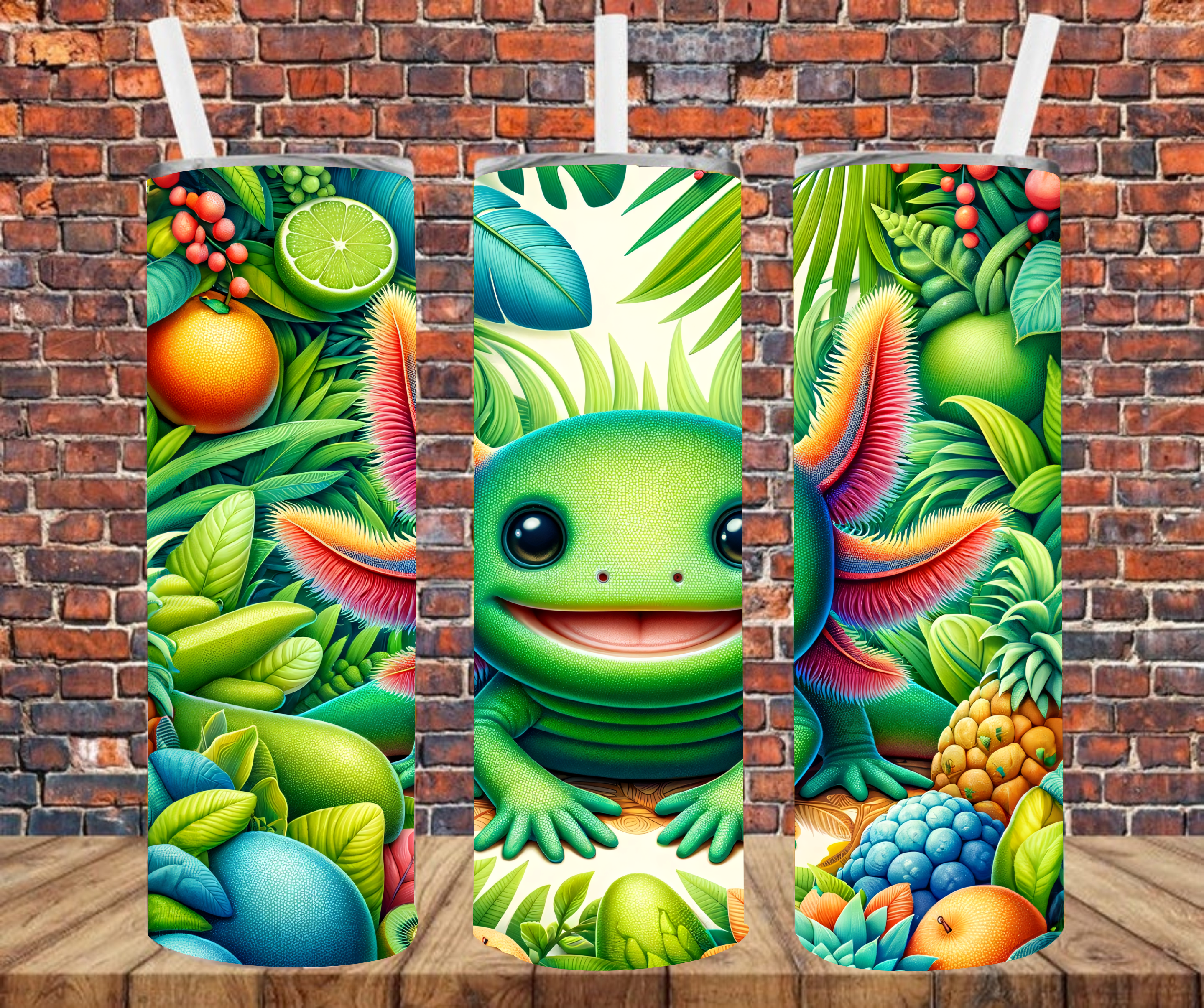 Axolot Creature - Tumbler Wrap - Sublimation Transfer