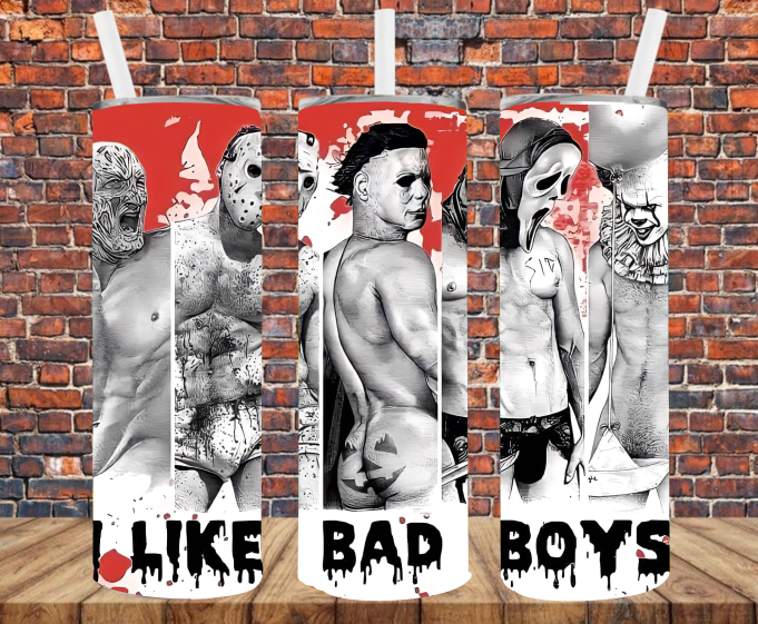 Bad Boys  Halloween - Tumbler Wrap - Sublimation Transfers