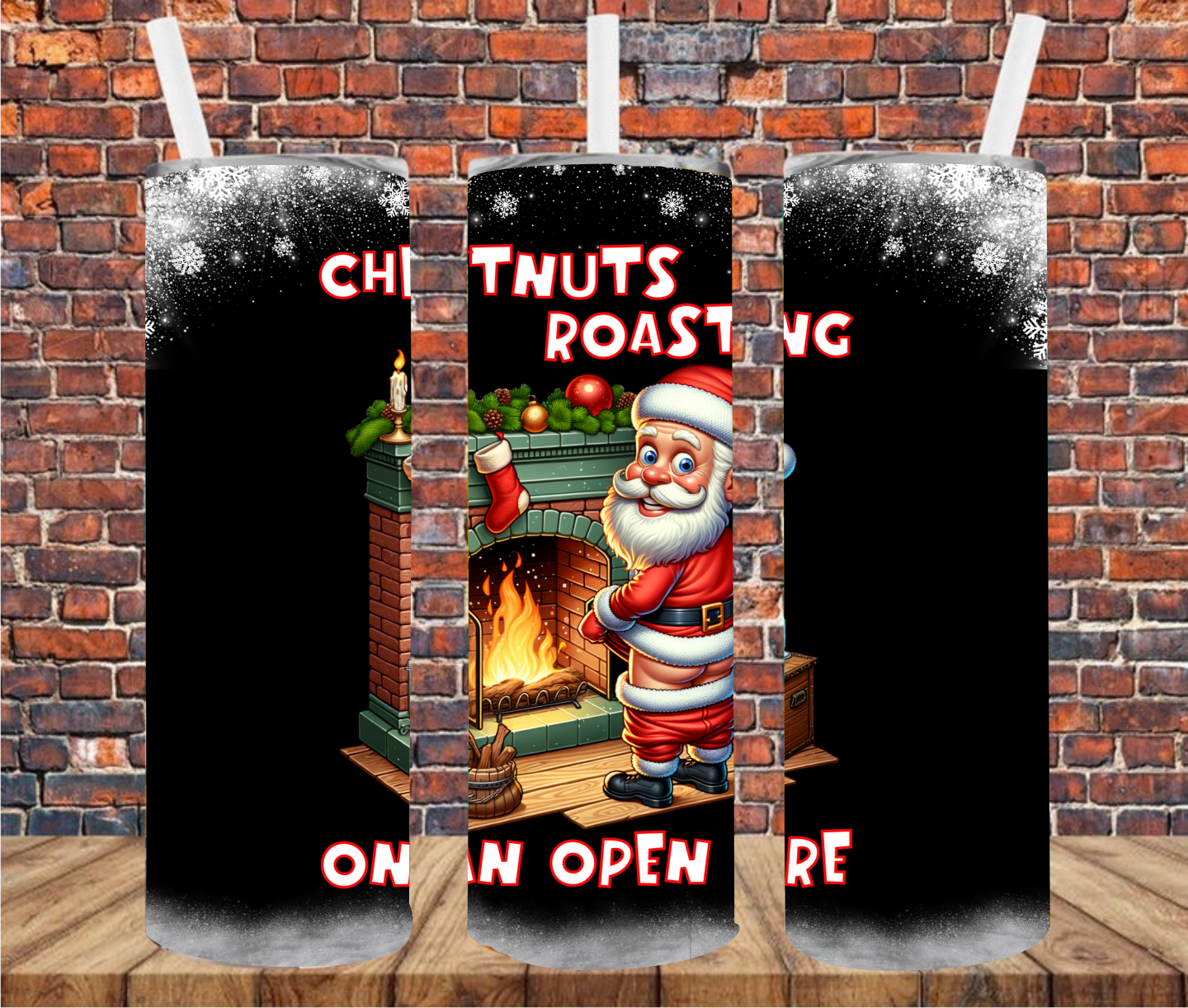 Chestnuts Roasting On An Open Fire - Tumbler Wrap - Sublimation Transfers