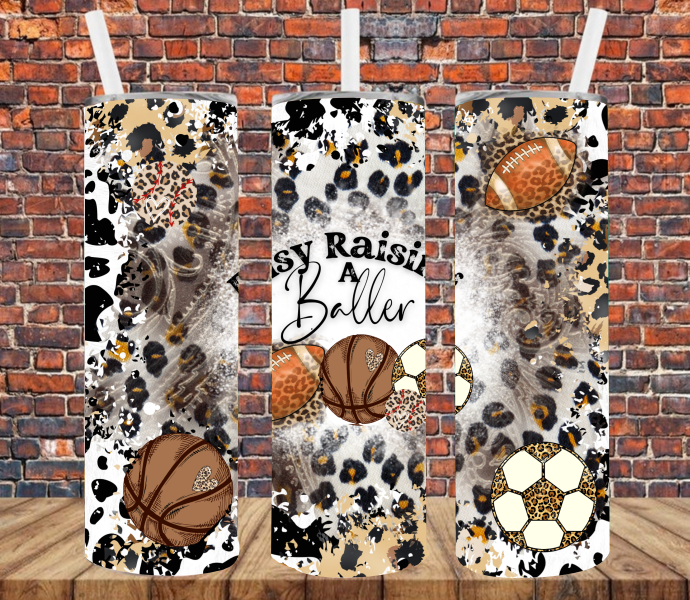 Busy Raising a Baller - Tumbler Wrap Sublimation Transfers