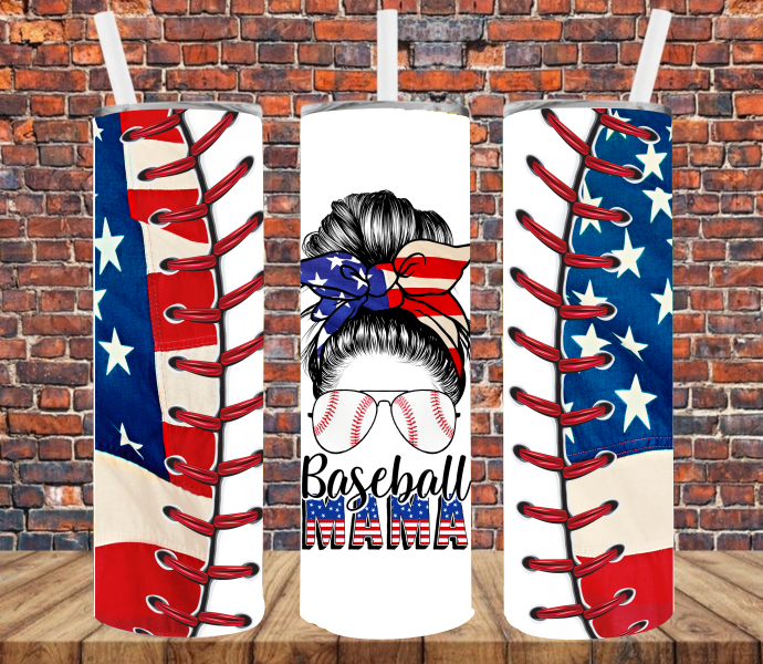 Baseball Mom - Tumbler Wrap Sublimation Transfers