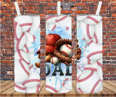 Baseball Dad - Tumbler Wrap - Sublimation Transfer