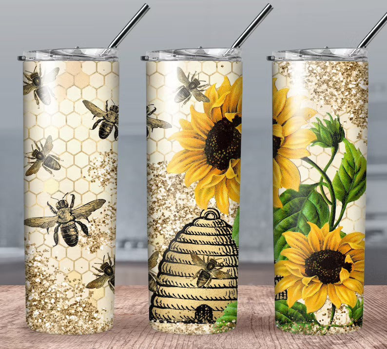 Honey Bee Gnomes - Tumbler Wrap Sublimation Transfers