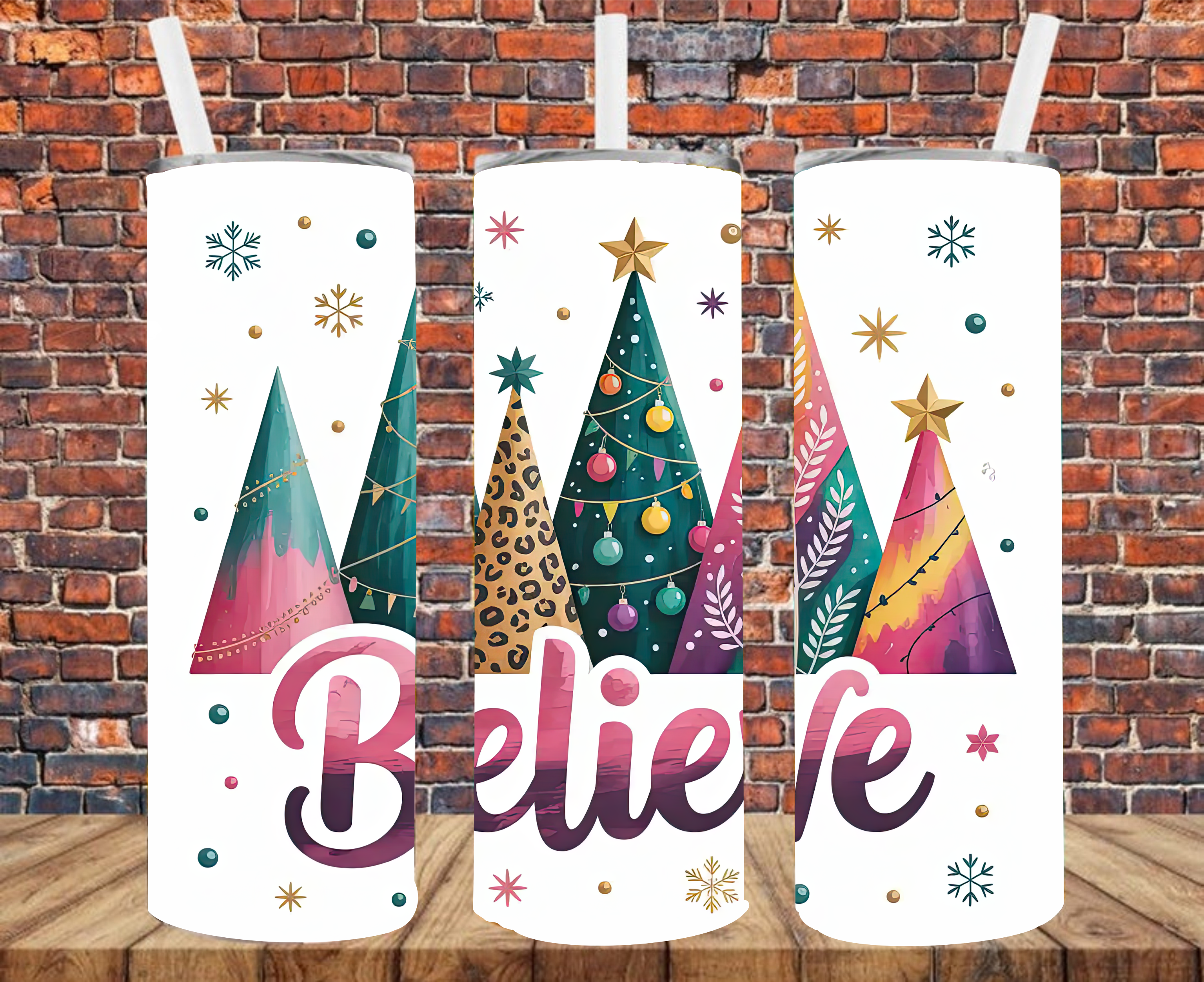 Believe - Tumbler Wrap - Sublimation Transfers