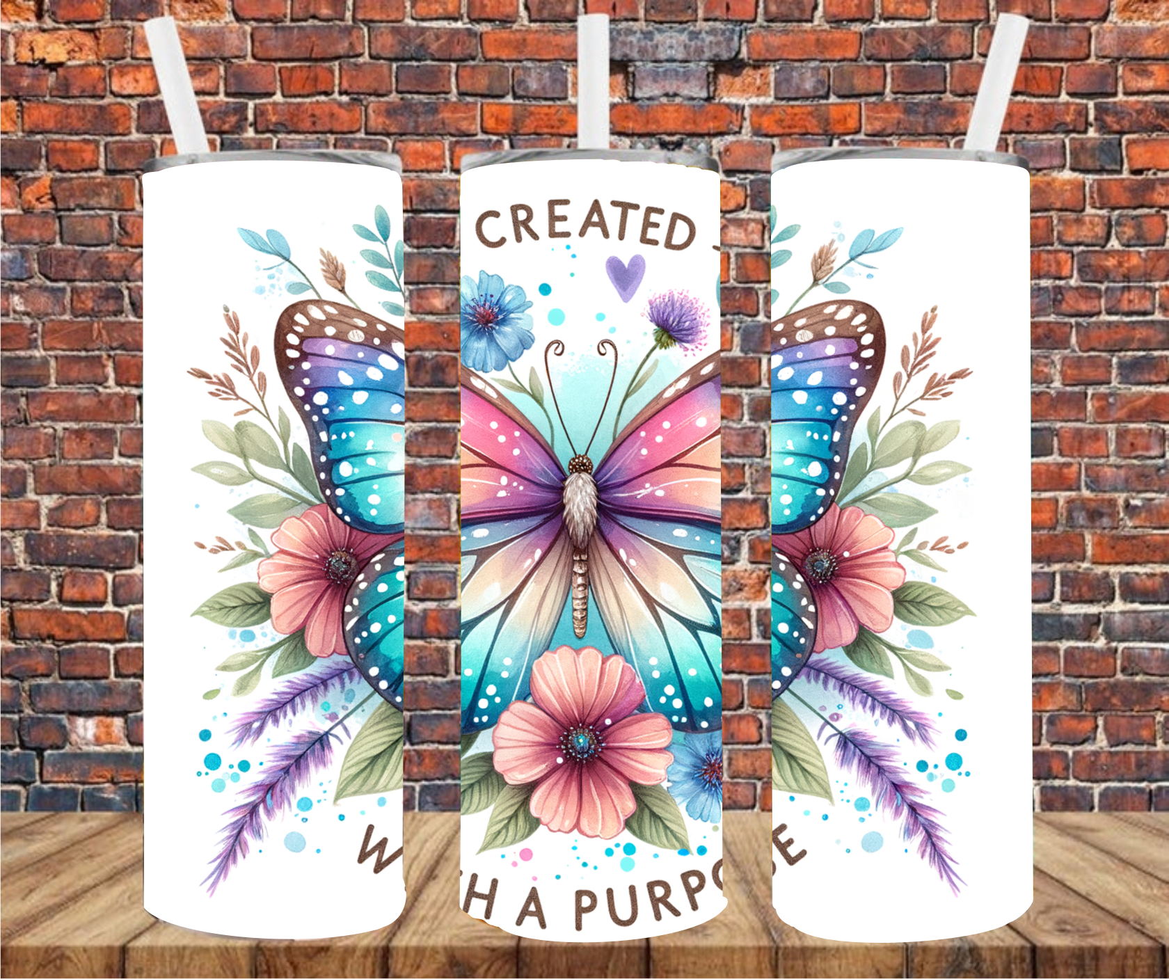 Created With A Purpose - Tumbler Wrap - Sublimation Transfers