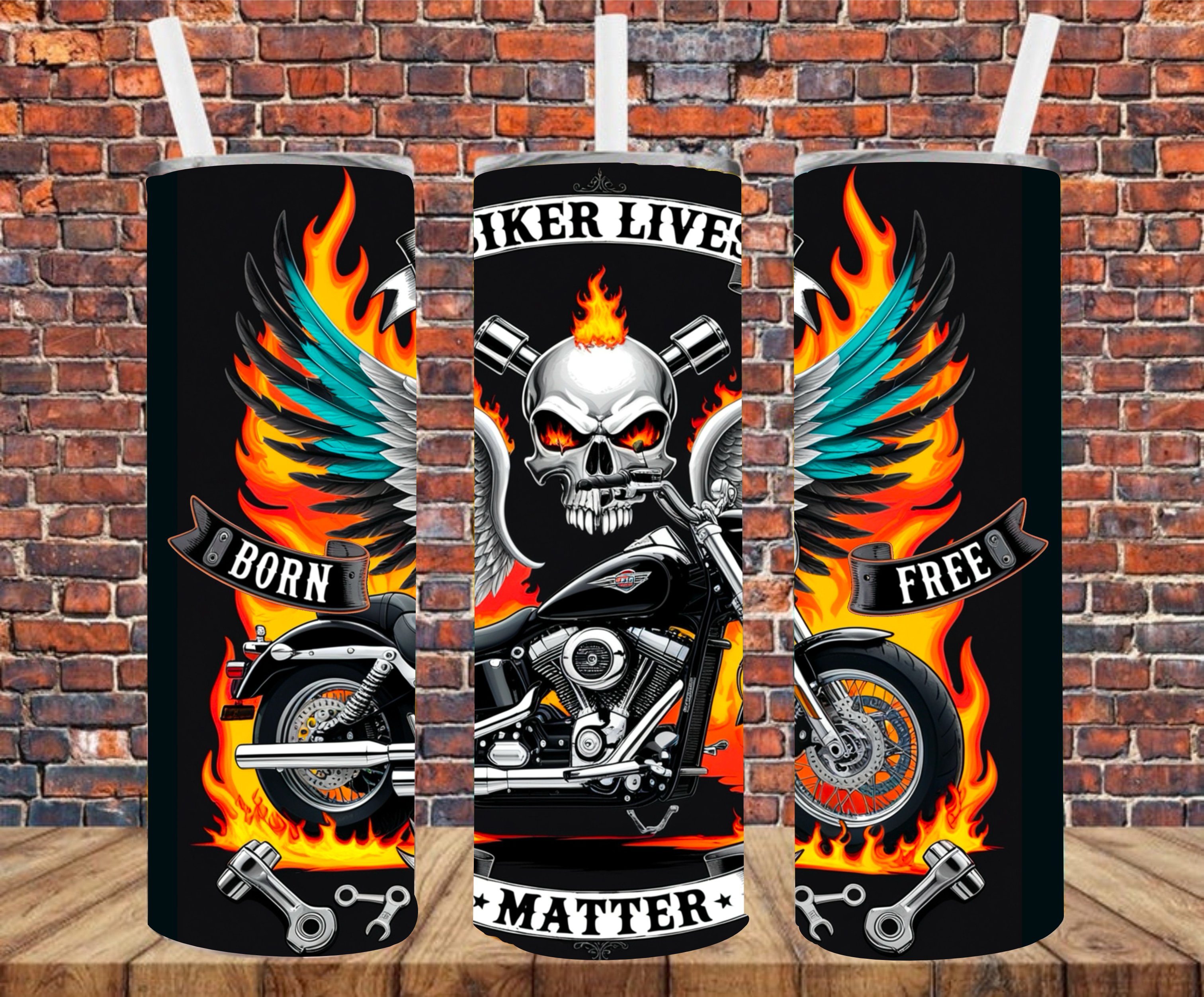 Biker Lives Matter - Tumbler Wrap - Sublimation Transfer