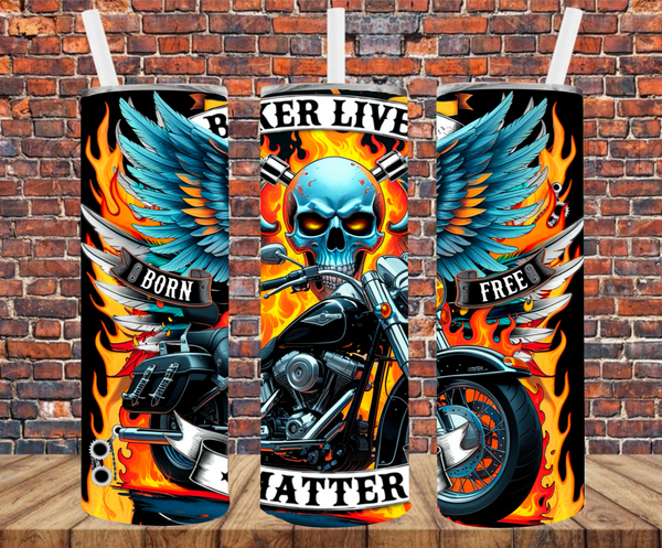 Biker Lives Matter - Tumbler Wrap - Sublimation Transfer