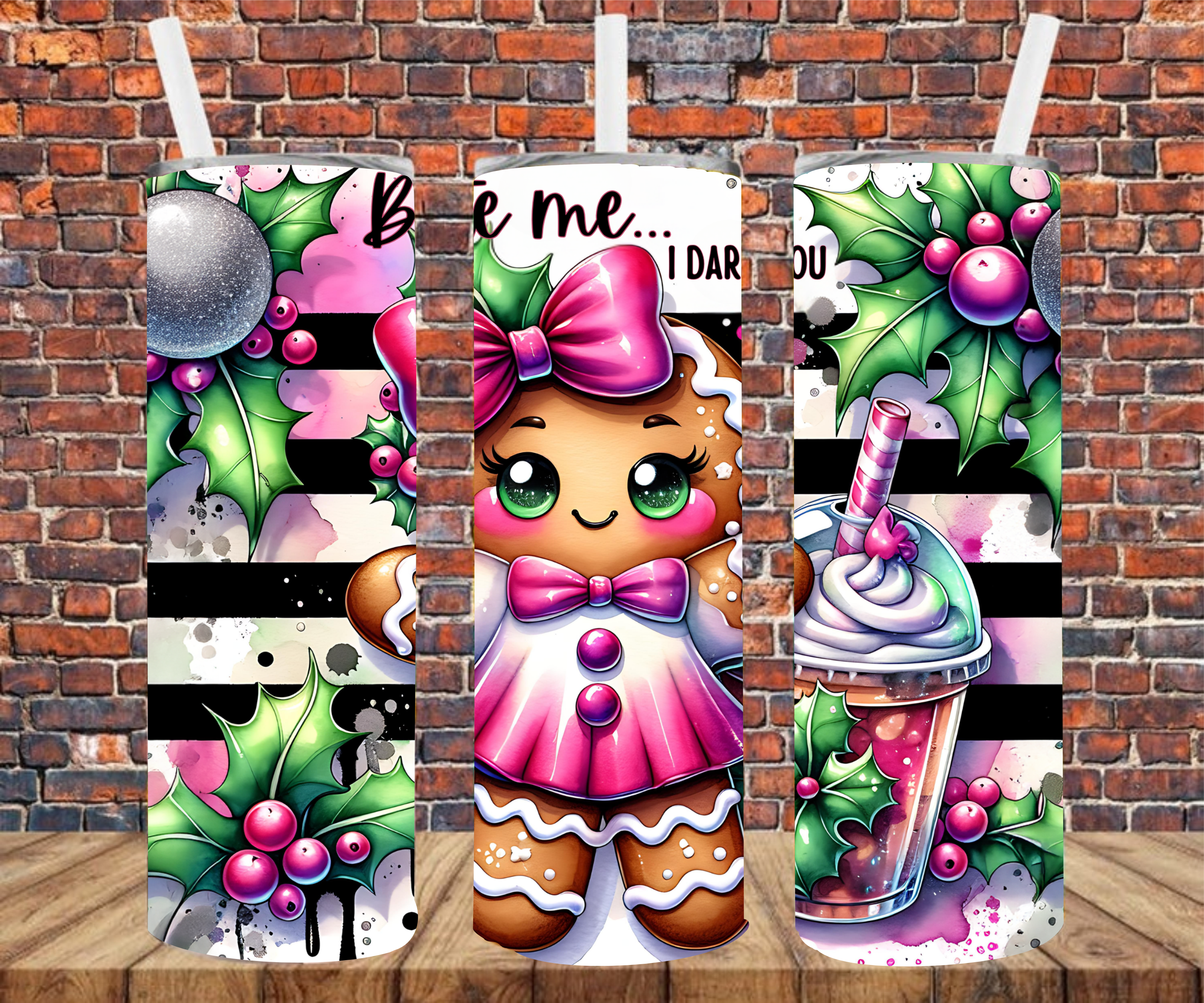 Bite Me, I Dare You - Tumbler Wrap - Sublimation Transfers