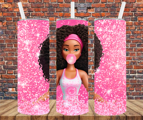 Bubble Blowing Diva - Tumbler Wrap - Sublimation Transfers