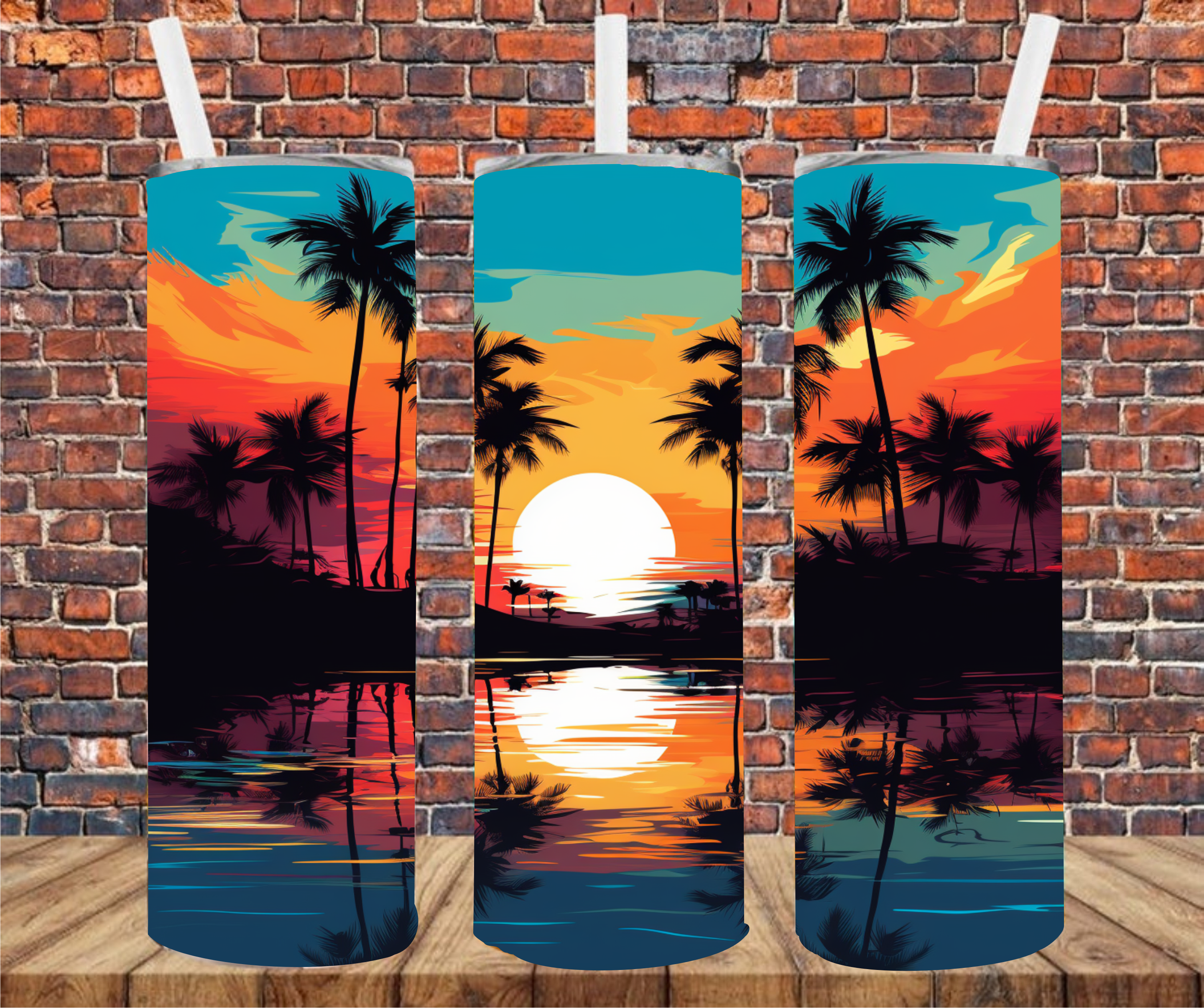 Beach Sunset - Tumbler Wrap - Sublimation Transfer