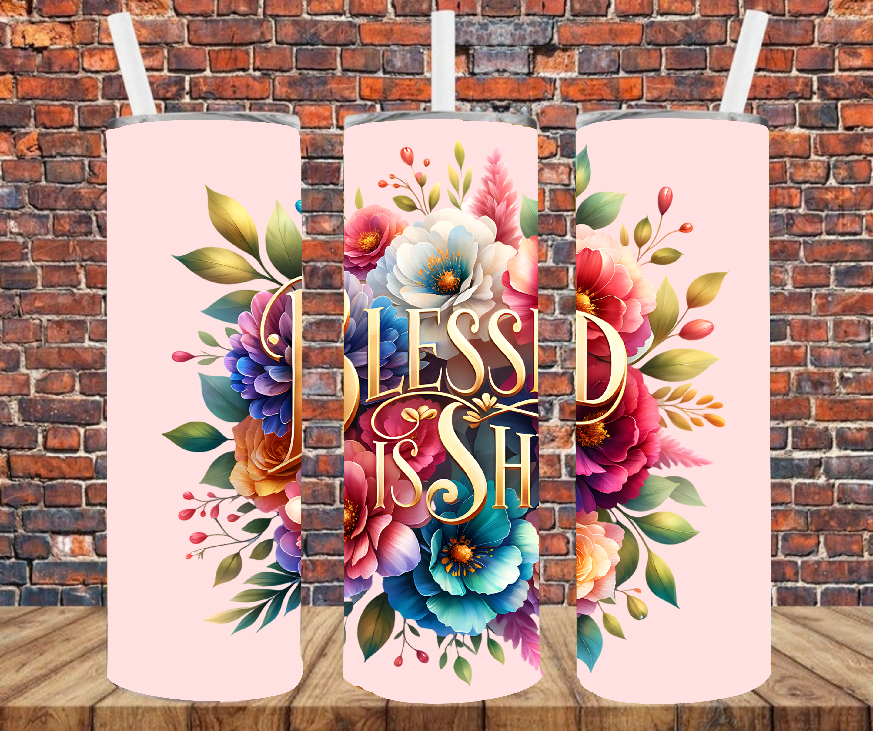 Blessed Is She - Tumbler Wrap - Sublimation Transfer