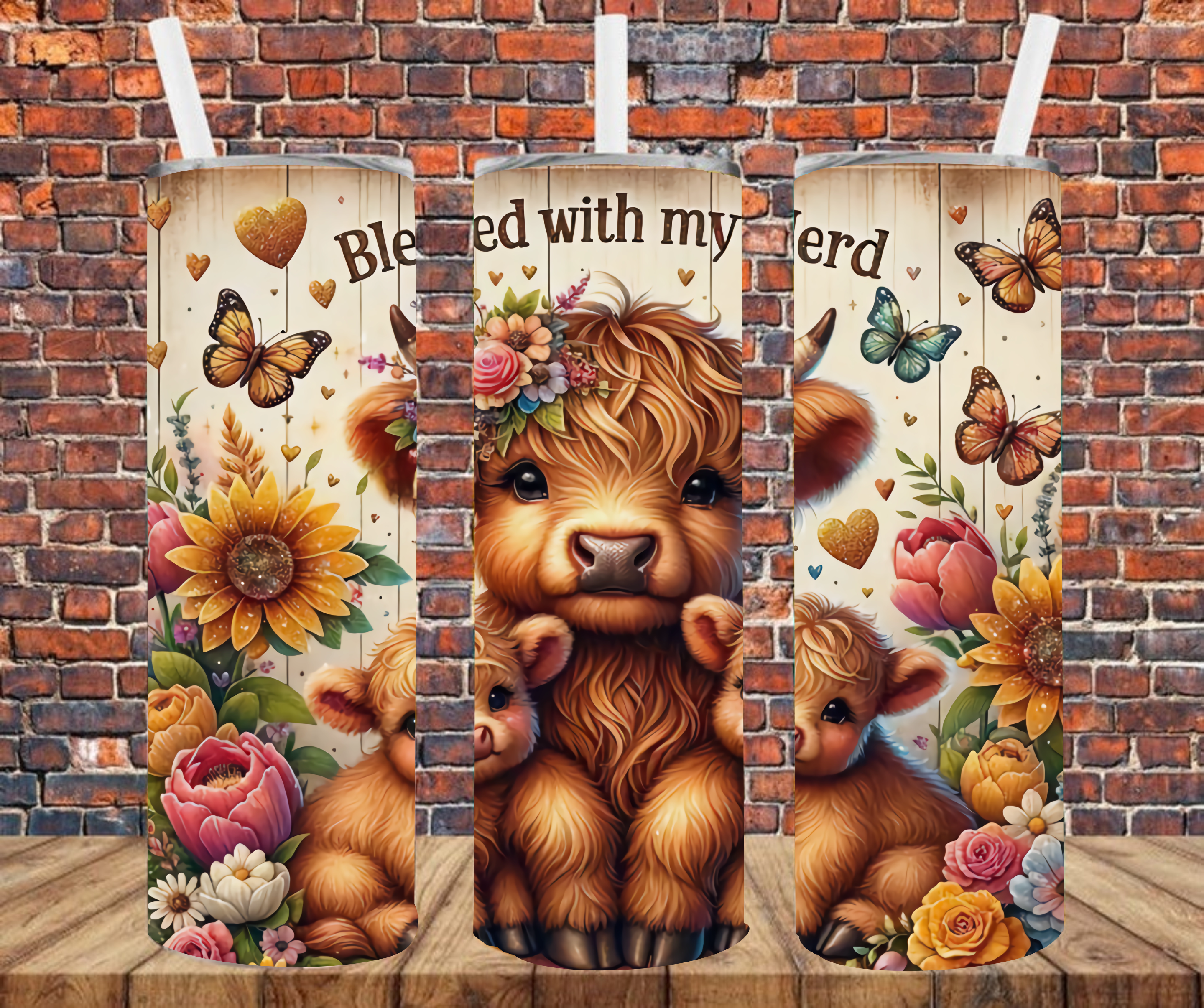 Blessed With My Herd - Tumbler Wrap - Vinyl Transfer