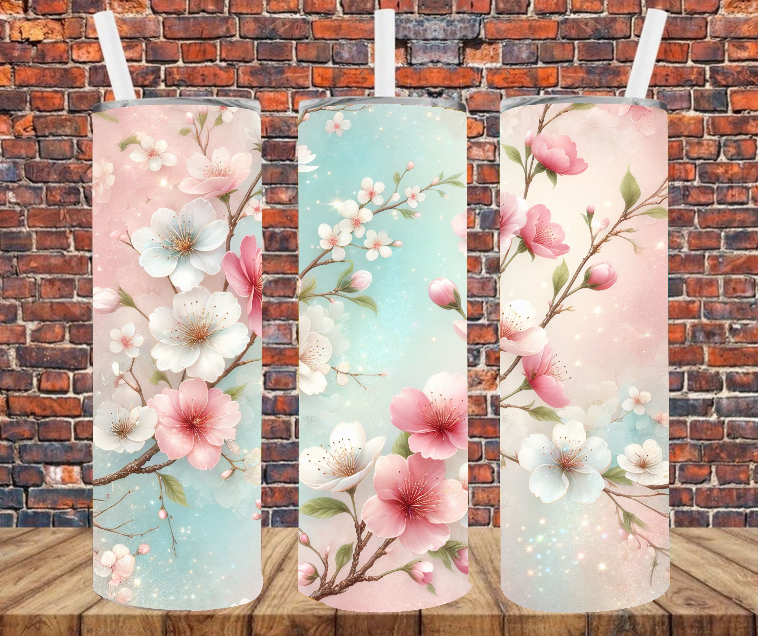 Floral - Tumbler Wrap - Sublimation Transfers