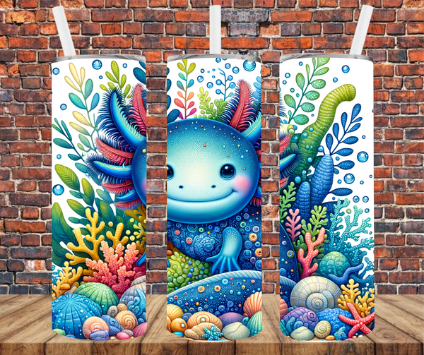 Axolot Creature - Tumbler Wrap - Sublimation Transfer