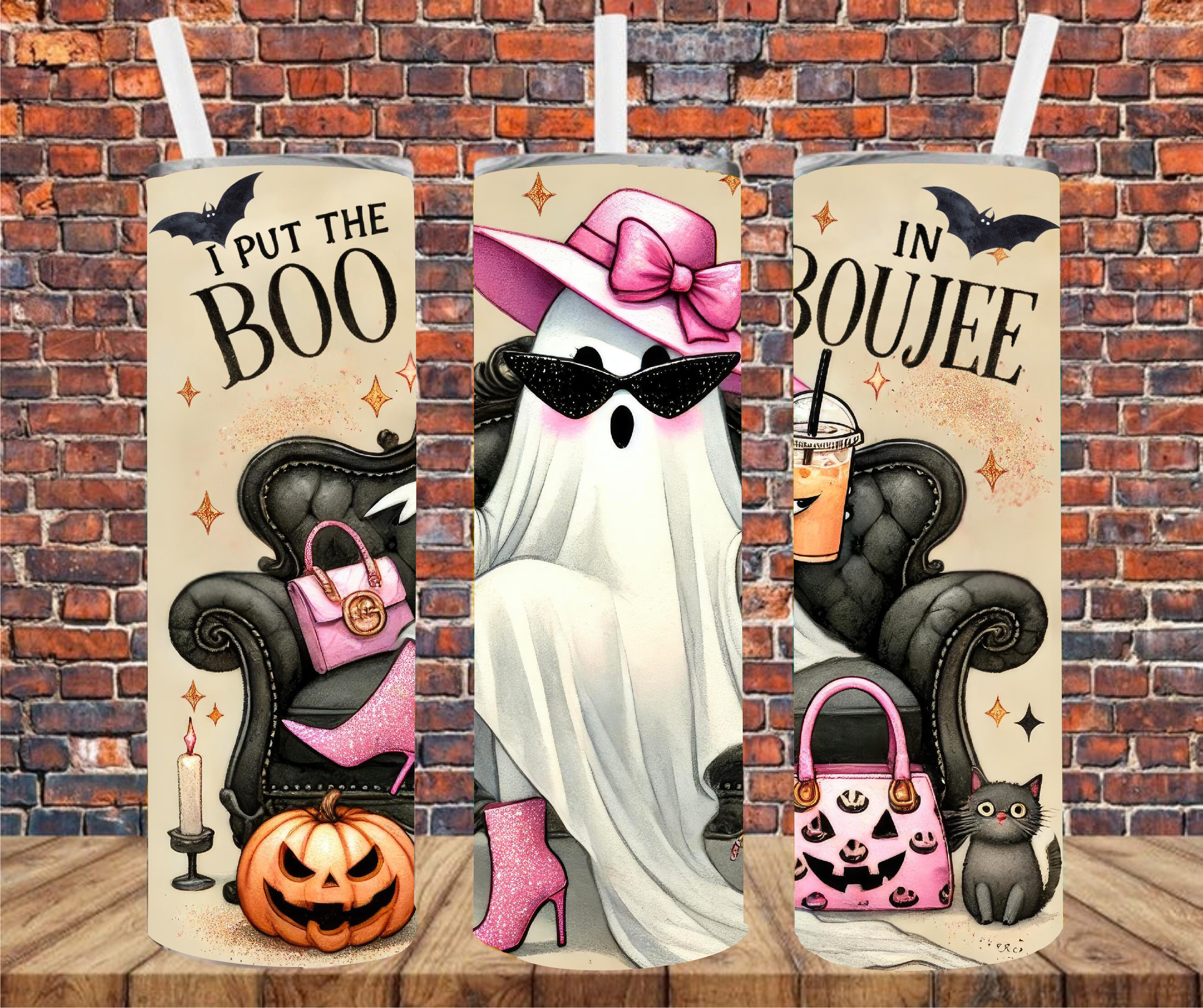 I Put The Boo In Boujee - Tumbler Wrap - Sublimation Transfers