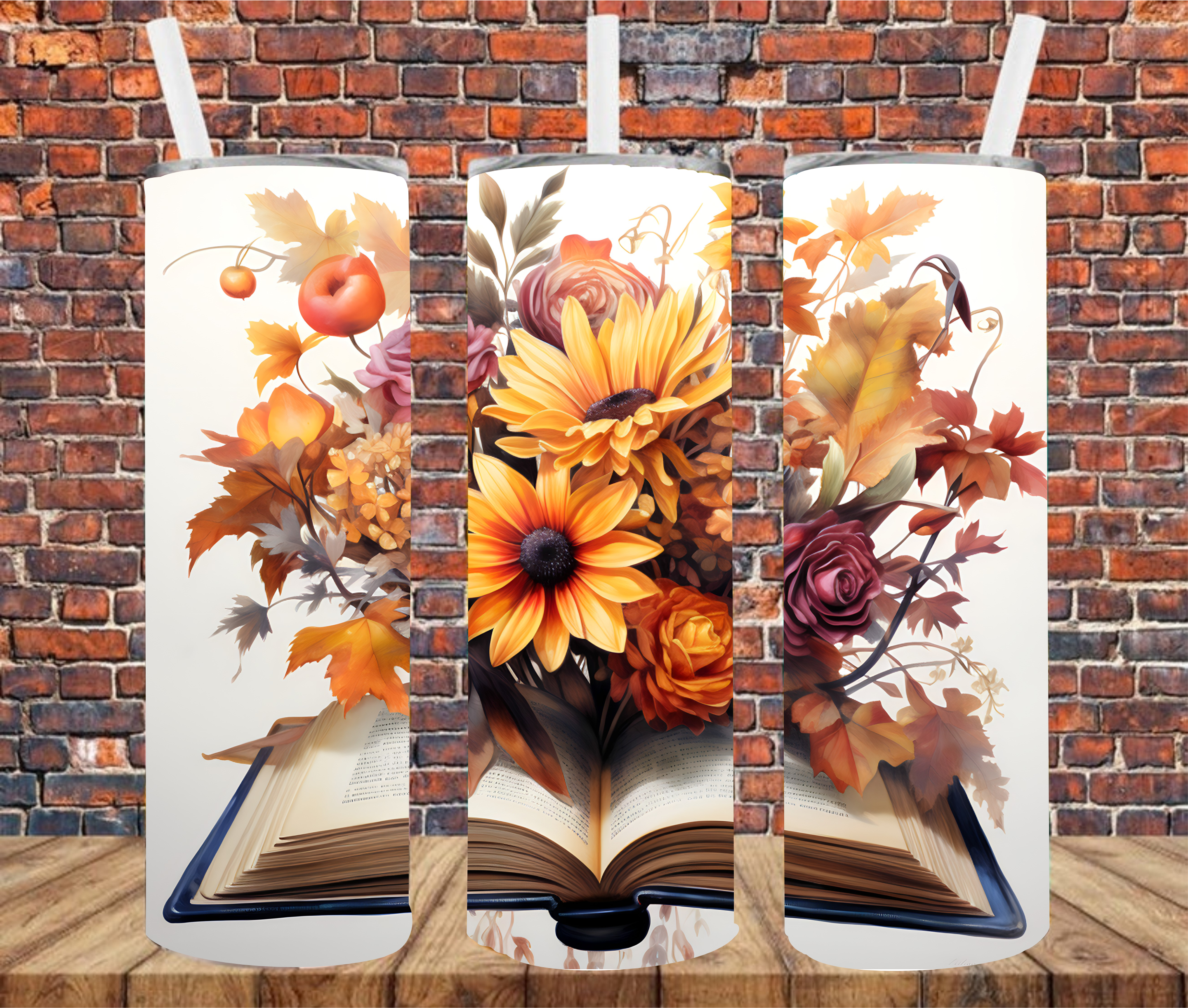 Bouquet From Book - Sublimation Tumbler Wrap