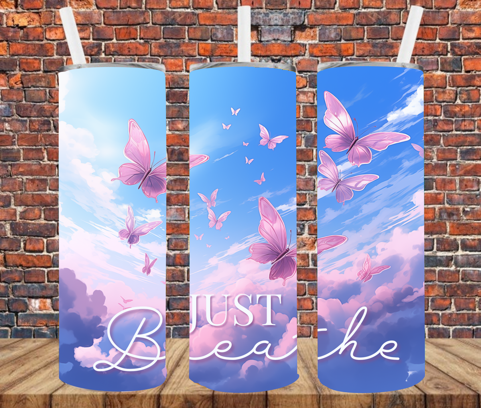 Just Breathe - Tumbler Wrap - Sublimation Transfers