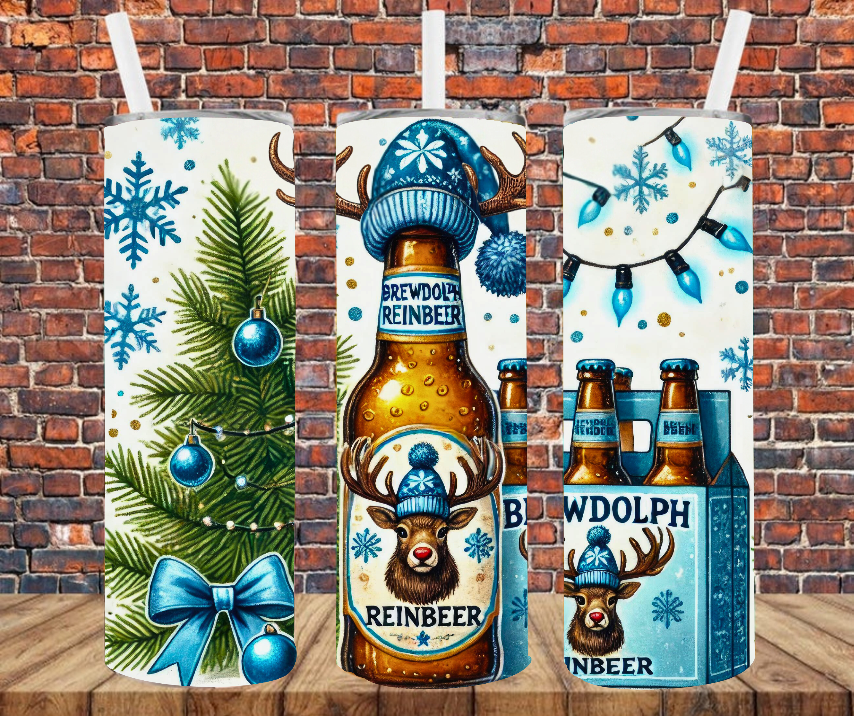 Brewdolph - Tumbler Wrap - Sublimation Transfers
