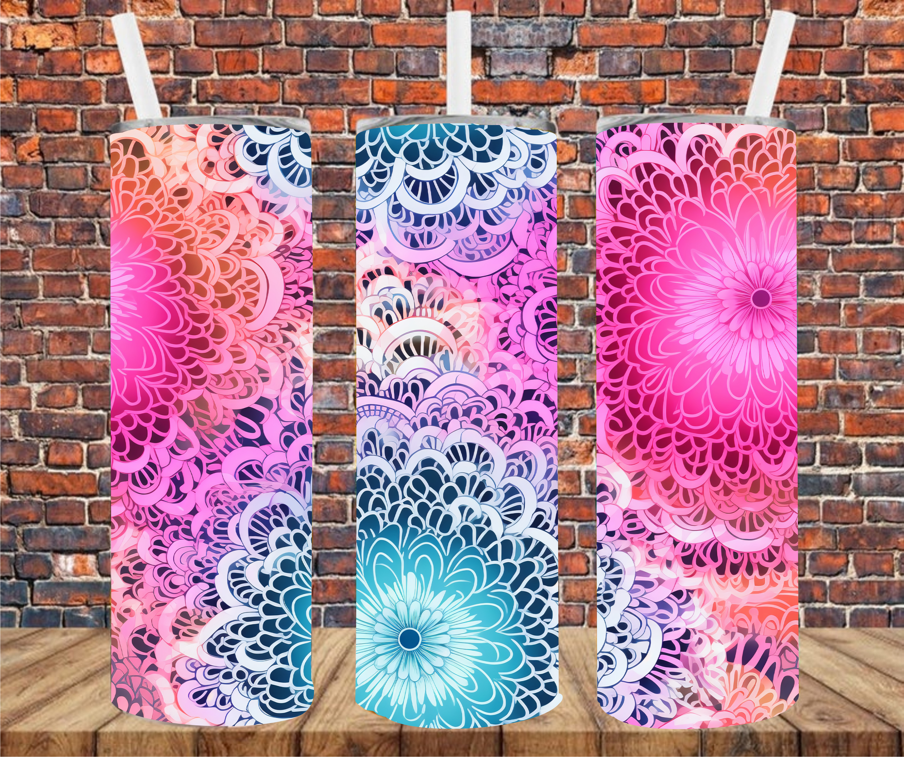 Lace Doily - Tumbler Wrap - Sublimation Transfers