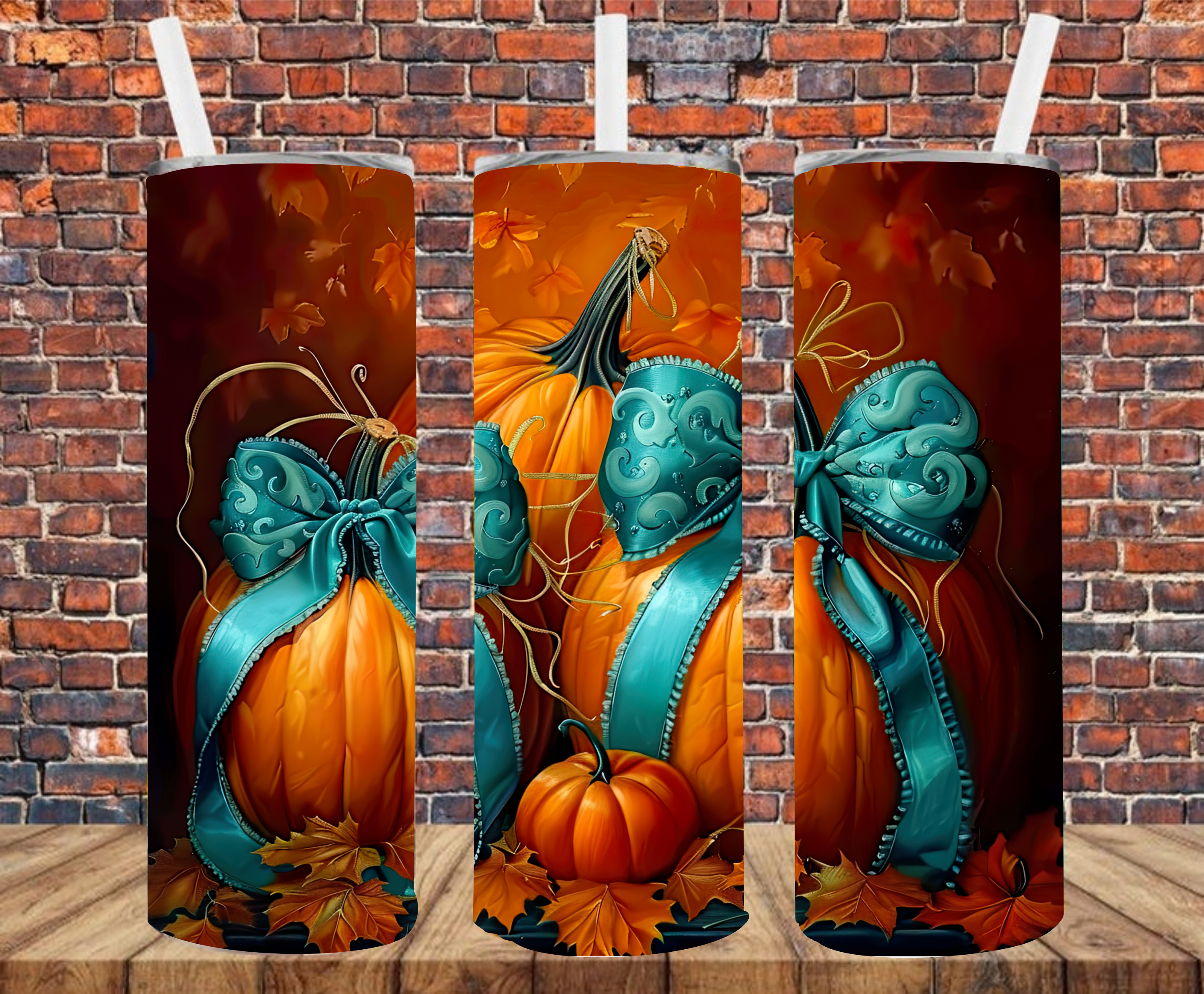 Vibrant Pumpkins - Tumbler Wrap - Sublimation Transfer