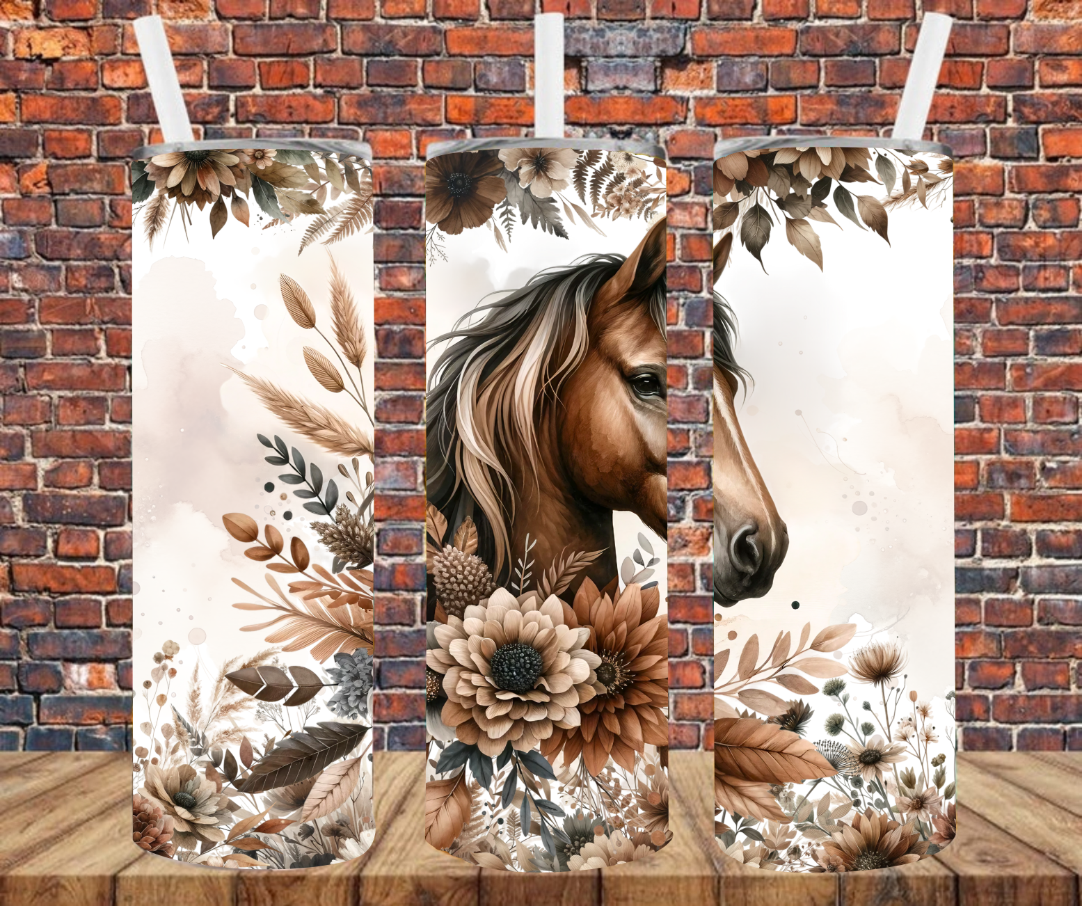 Country Horse  - Tumbler Wrap - Sublimation Transfers