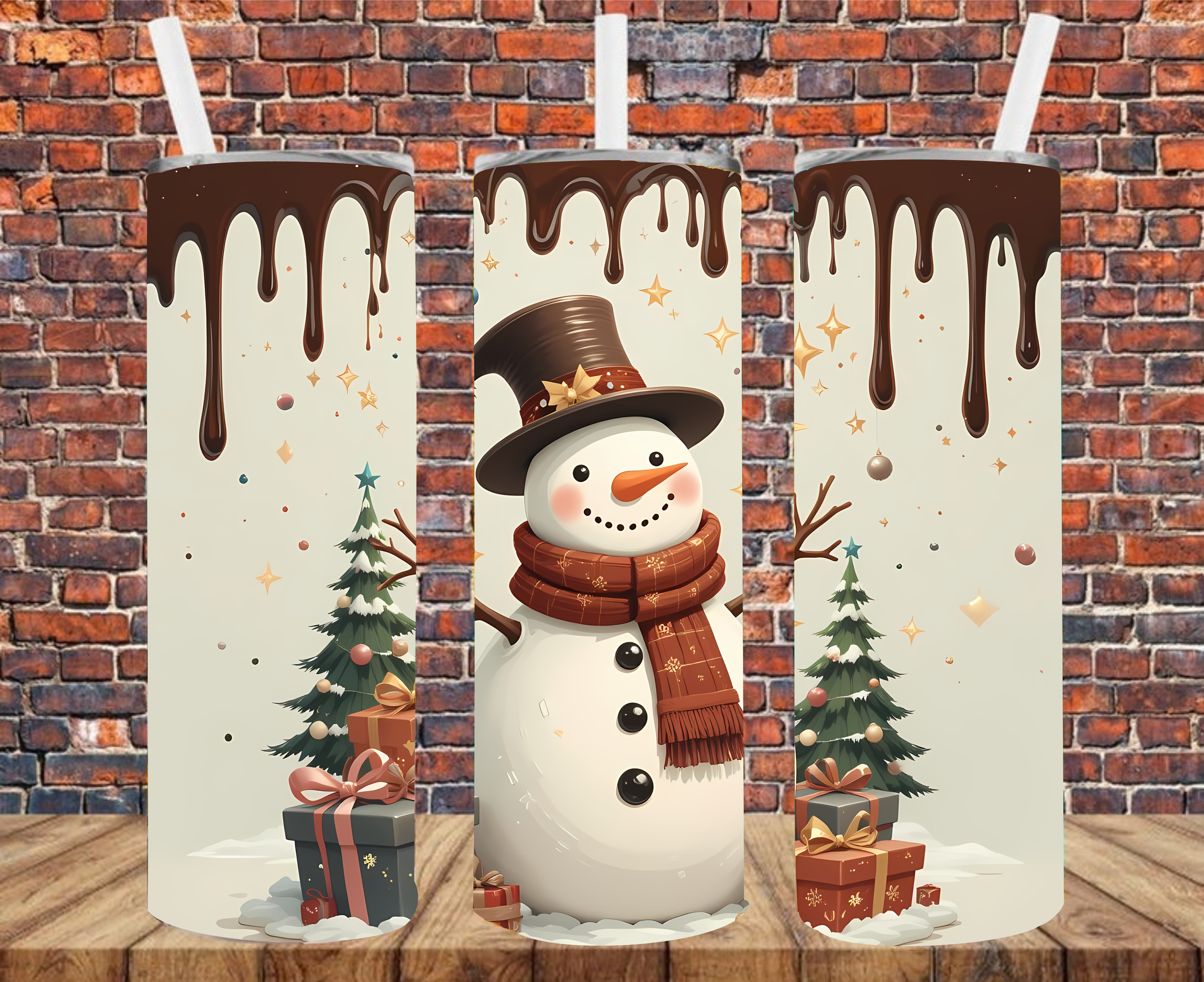 Snowman - Tumbler Wrap - Sublimation Transfers